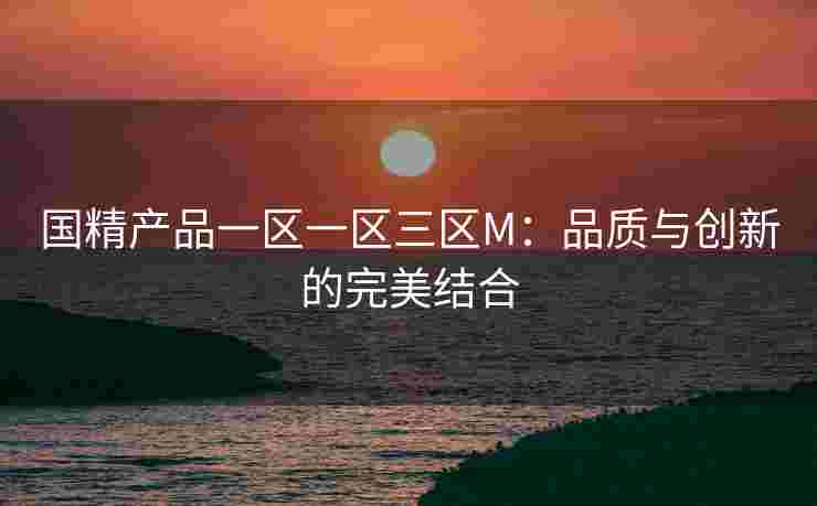 国精产品一区一区三区M：品质与创新的完美结合