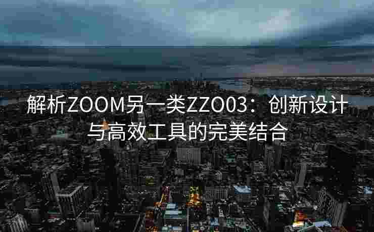 解析ZOOM另一类ZZO03:创新设计与高效工具的完美结合 解析ZOOM另一类ZZO03:创新设计与高效工具的完美结合