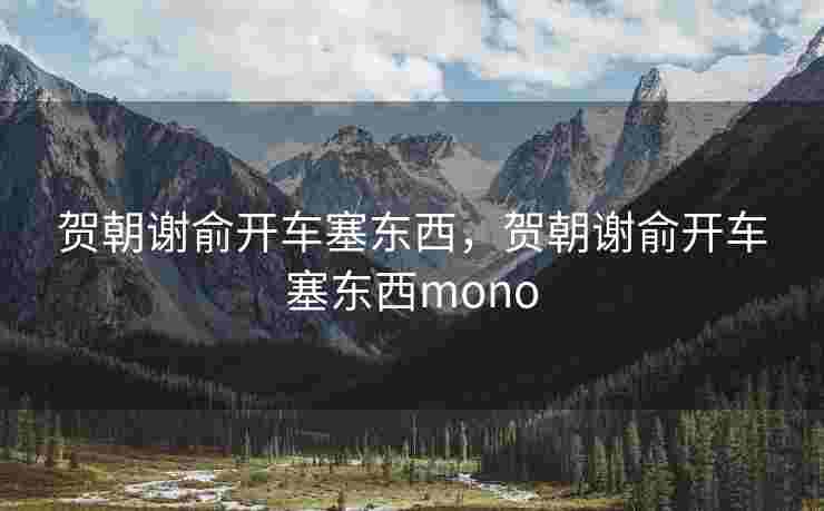 贺朝谢俞开车塞东西，贺朝谢俞开车塞东西mono